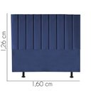 Ver imagem 3 de Cabeceira Estofada Carla 160CM Queen Suede Azul Marinho - D A DECOR
