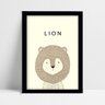 Quadro Decorativo Escandinavo Lion - Preto - 20x30cm - 1