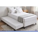 Ver imagem 2 de Cama Box c/Auxiliar Especial Castor Tecido White 69x188x27