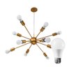 Pendente Sputnik Atom 70cm Cobre Fosco + 12 Lâmpadas LED 12W A60 3000K St598 - 1