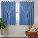 Ver imagem 2 de Cortina Blackout PVC 4,00m X 1,80m Com Voil Azul