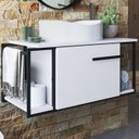 Ver imagem 2 de Gabinete Susp e Cuba Marmore Sintetico P1019x941012 Branco Branco Pp