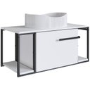 Ver imagem 1 de Gabinete Susp e Cuba Marmore Sintetico P1019x941012 Branco Branco Pp