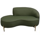 Ver imagem 6 de Sofá Curvo 03 Lugares 180cm Braço Esquerdo Thommy Pés Ouro Fosco Linho Verde - Casaepoltrona
