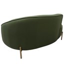 Ver mais imagens de Sofá Curvo 03 Lugares 180cm Braço Esquerdo Thommy Pés Ouro Fosco Linho Verde - Casaepoltrona