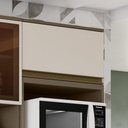 Ver imagem 1 de Armário Aéreo de Cozinha 1 Porta Basculante 60 Cm C/ Cristal