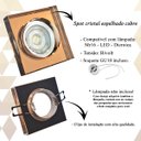 Ver imagem 4 de Spot Cristal Quadrado Embutir Cobre Gu10 Dicroica Ac594