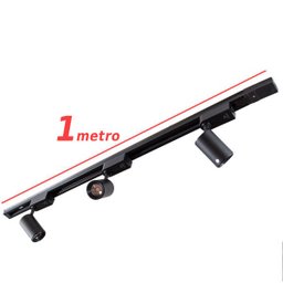 Trilho Eletrificado 1M + 3 Spots 7W 6000K Bivolt Preto St495 - 2