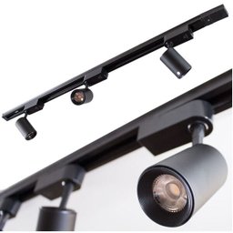 Trilho Eletrificado 1M + 3 Spots 7W 6000K Bivolt Preto St495 - 1