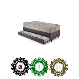 Bicama Box Solteiro Corino Linho 88x188x28 Cm com Colchão Airtech Ortobom Molas Ensacadas - 5