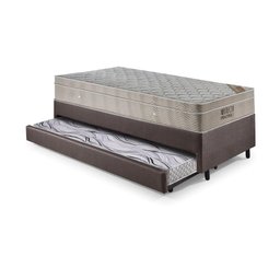 Bicama Box Solteiro Corino Linho 88x188x28 Cm com Colchão Airtech Ortobom Molas Ensacadas - 7