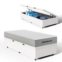 Ver imagem 1 de Cama Box Baú com Colchão de Molas Ensacadas Ortobom One Face Plenno Superpocket Solteiro 88cm