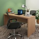 Ver imagem 1 de Escrivaninha Mesa para Escritório e Home Office 180cm Me4185 Tecnomobili Amêndoa