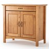Buffet Aparador Madeira Maciça 2 Portas 1 Gaveta 93 Cm Bella Carvalho Fosco - 2
