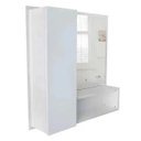 Ver imagem 2 de Armário Mdf Para Banheiro Com Espelho Espelheira Cores, branco - Dom Móveis
