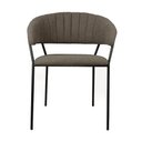 Ver imagem 2 de Cadeira com Braços Mara Rivatti Estofada em Bouclé Cinza Quente Base em Aço Pintada a Pó