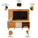 Ver imagem 5 de Estante Painel para Tv 60 Pol 160cm Orla Z10 Off/cinamomo - Mpozenato
