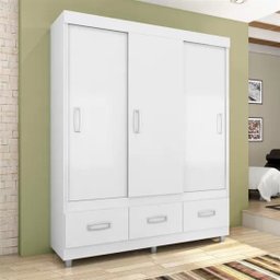 Guarda-Roupa Solteiro Popy 18495 Branco - Araplac - 3