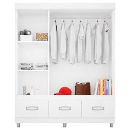 Guarda-Roupa Solteiro Popy 18495 Branco - Araplac - 2