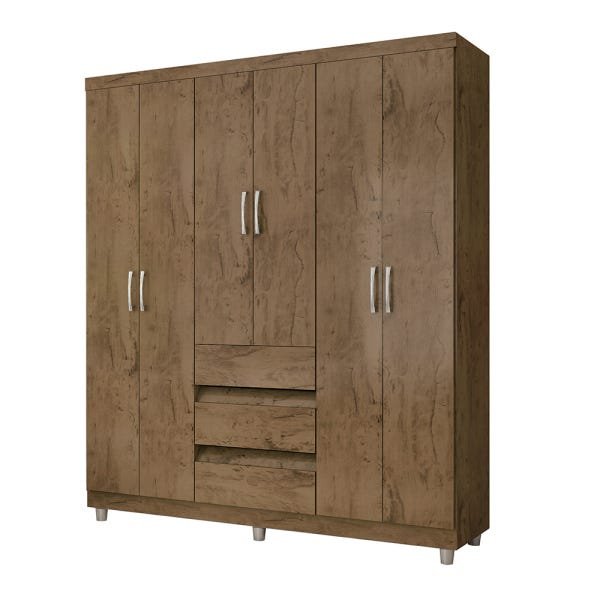 Guarda-Roupa Roupeiro Araplac 6 Portas e 3 Gavetas com Pés - Madeirado é boa?