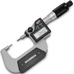 Micrômetro Externo Digital Pontas Finas Ø2x5mm - Cap. 0-25mm - Graduação de 0,01mm - Ref. 112.070a-n - 2