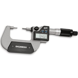 Micrômetro Externo Digital Pontas Finas Ø2x5mm - Cap. 0-25mm - Graduação de 0,01mm - Ref. 112.070a-n