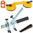 Ver imagem 1 de Ventosa Dupla para Vidro Mármore Metal Piso + Nivelador 100 Un + Cunha Plástica 50 Un + Alicate de a