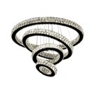 Ver imagem 1 de Pendente 4 Anéis Cristal Led 77W 3000K Bivolt Ideal Para Pé Direto Duplo PARIS LUZ