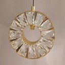 Ver imagem 2 de Lustre Pendente Abacaxi Cristal Dourado Led 8w 3000k Bivolt