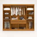 Ver imagem 4 de Guarda Roupa Casal Estônia 8 Portas 4 Gavetas MDF ACP Móveis - Linhamobília - Cinamomo/Off White