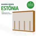Ver imagem 2 de Guarda Roupa Casal Estônia 8 Portas 4 Gavetas MDF ACP Móveis - Linhamobília - Cinamomo/Off White