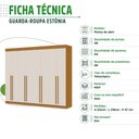 Ver imagem 7 de Guarda Roupa Casal Estônia 8 Portas 4 Gavetas MDF ACP Móveis - Linhamobília - Cinamomo/Off White