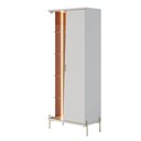 Ver imagem 4 de Cristaleira Moderna 2 Portas 5 Prateleiras de Vidro com Luz de LED 73cm Sena Colibri