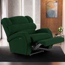 Ver imagem 1 de Poltrona do Papai Sala de Cinema Reclinável Kylie Power Touch Massagem Usb Veludo Verde Esmeralda G2