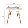 Mesa Jantar Pés Palitos Tampo Redondo Vidro Laqueado 70cm - Branco - 2