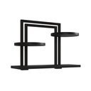 Ver imagem 1 de Nicho Decorativo Bali em Estilo Industrial para Sala e Escritório - Ferro Preto Tampo Preto