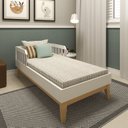 Ver mais imagens de Cama Infantil com Pés em Pinus Milou Branco/Cinza Cristal