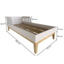 Ver imagem 3 de Cama Infantil com Pés em Pinus Milou Branco/Cinza Cristal