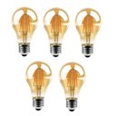 Ver imagem 1 de Kit 5x Lâmpada Filamento Led A60 Retrô Vintage Âmbar Bivolt