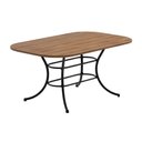 Ver imagem 1 de Mesa de Sala Jantar 1547 Aço C- Tampo Madeirado 160x90cm Freijo C- Preto - Carraro
