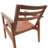 Poltrona Cairo Madeira Maciça Encosto Ripado Assento Anatômico - Amêndoa Madeira - 8