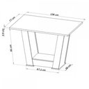 Ver imagem 5 de Mesa de Jantar 6 Lugares Squash Mel/Blonde/Veludo Cinza - Viero Móveis