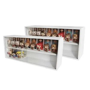 Expositor Funko Pop Mdf (cabem Caixas e Pops) Branco, Kit 2 Unidades - Dom Móveis