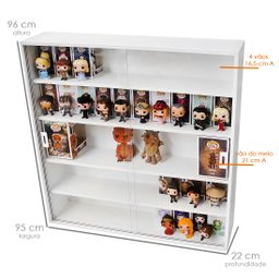 Expositor para Funko Pop Mdf (para Pops, Caixas, Rides e Super Sizes) Branco - Dom Móveis - 6