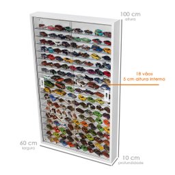 Expositor Estante Mdf para Carrinhos Colecionáveis, Branco - Dom Móveis - 6