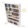 Expositor para funko pop MDF (para 60 funkos) portas em vidro, 6 vãos, branco - Dom Móveis - 6