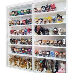 Expositor Mdf para Colecionáveis e Funko Pop, Portas em Vidro, 12 Vãos, Branco - Dom Móveis - 4