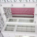 Ver imagem 6 de Penteadeira Camarim Mdf Completa 5 Gavetas, Espelho, Vidro, Parte Elétrica Pronta - Dom Móveis