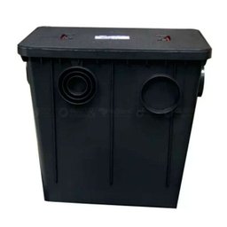 Caixa de Gordura 52 Litros com Cesto e Sifão Preta - Roma - 1