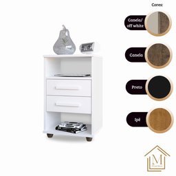 Mesa de Cabeceira Cielo Cor:branco Mizza Decor - 5